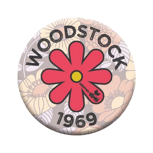 Woodstock Flower 1.25" Rd Button