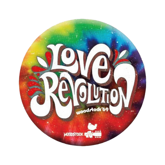 Woodstock Love Revolution 1.25" Rd Button