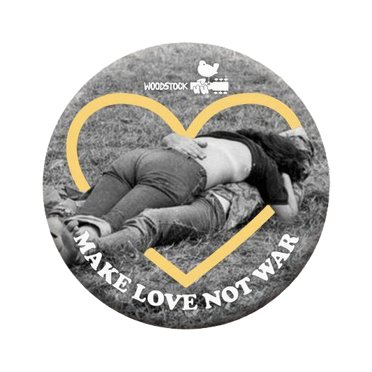 Woodstock Make Love 1.25" Rd Button