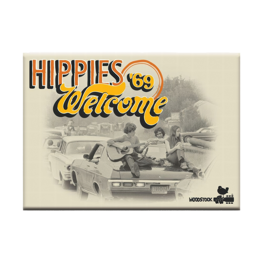 Woodstock Hippies 2.5" x 3.5" Flat Magnet
