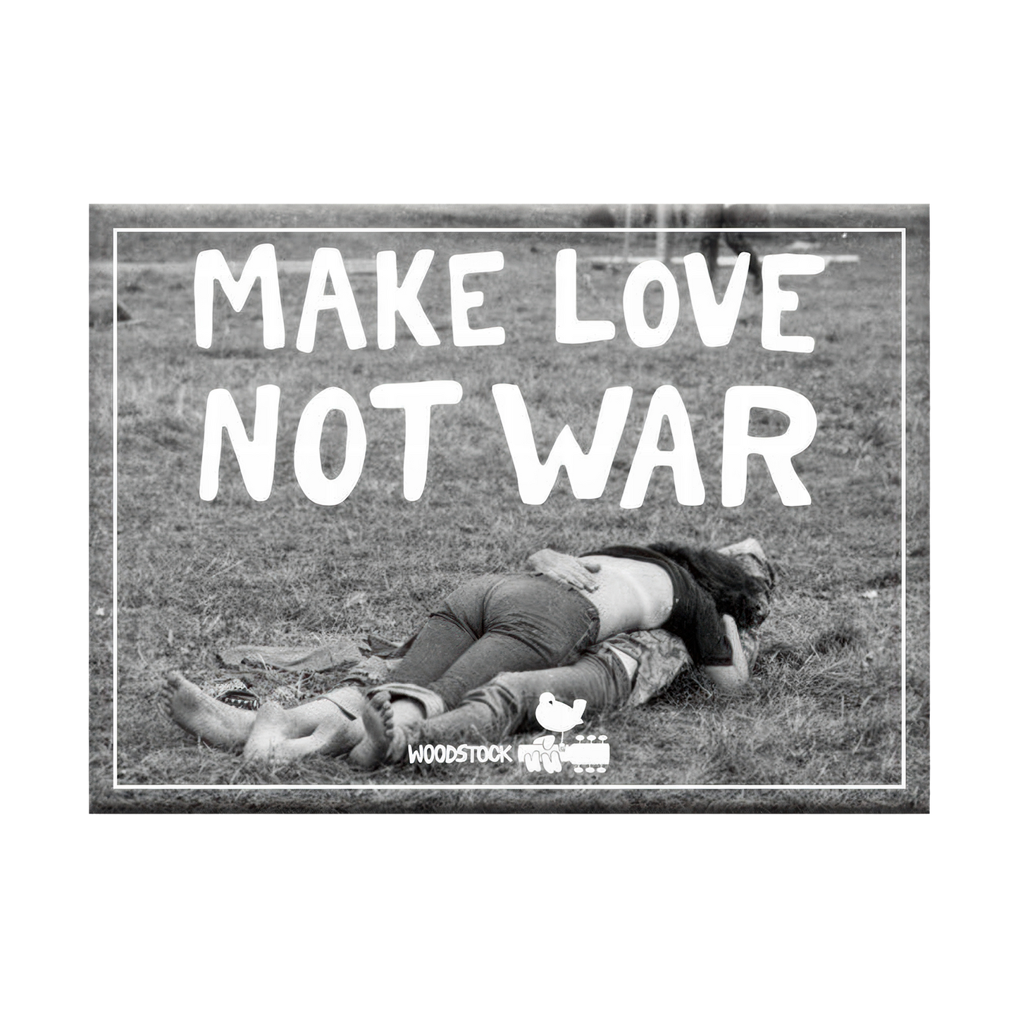 Woodstock Make Love 2.5" x 3.5" Flat Magnet