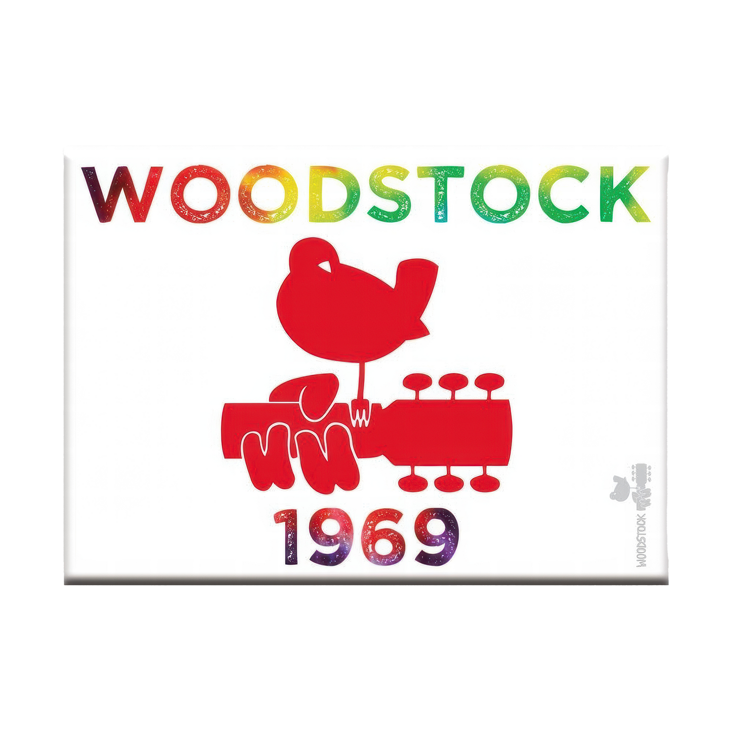 Woodstock Tie Dye Dove 2.5" x 3.5" Flat Magnet