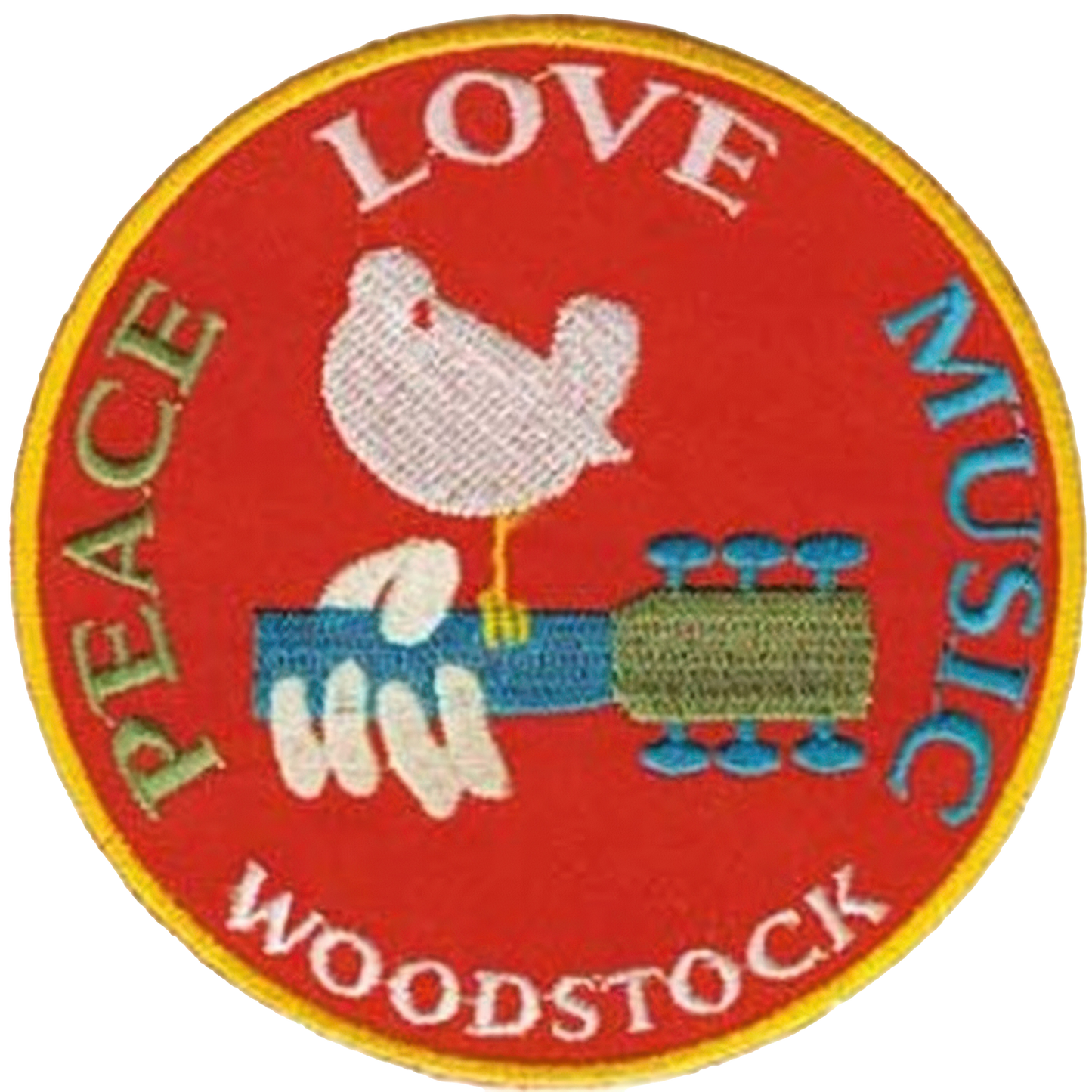Woodstock Peace Love Music Patch