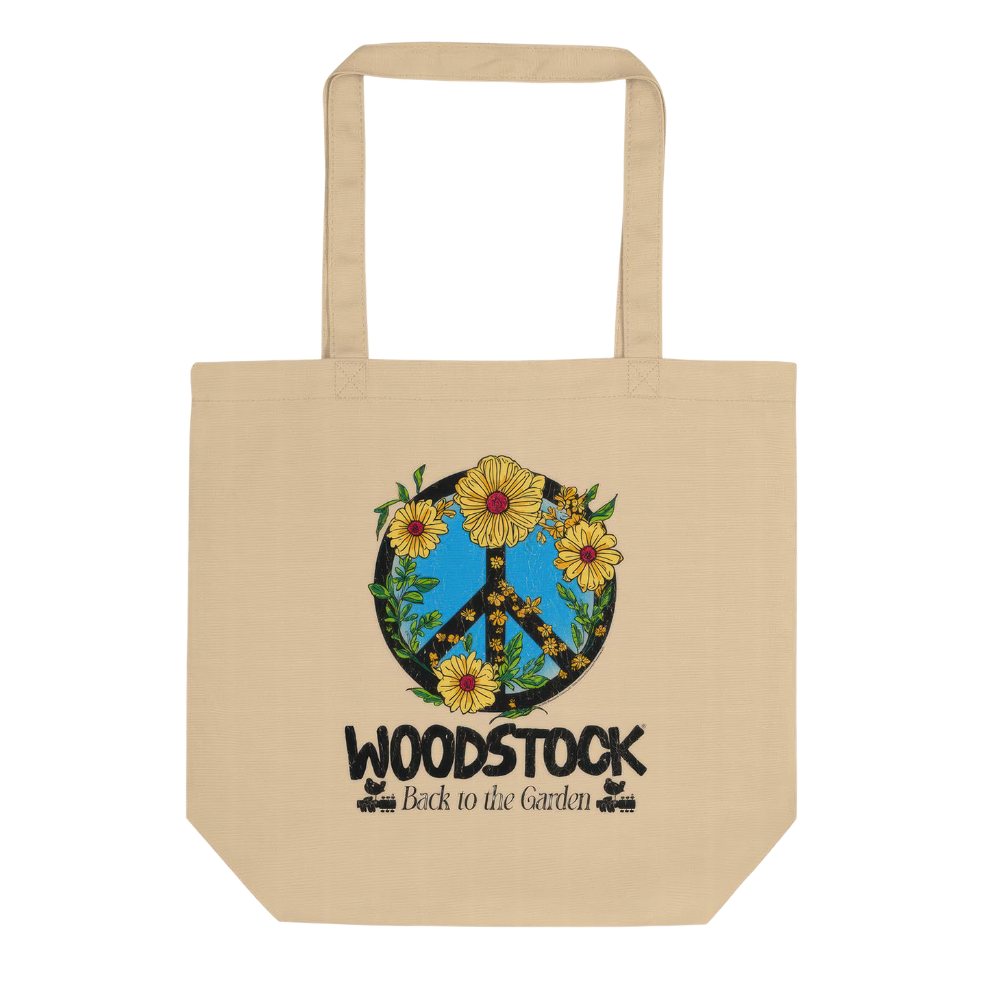 Back to the Garden Peace Sign Tote Bag