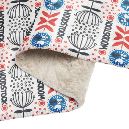 Woodstock Botanical Sherpa Blanket 50" x 60"
