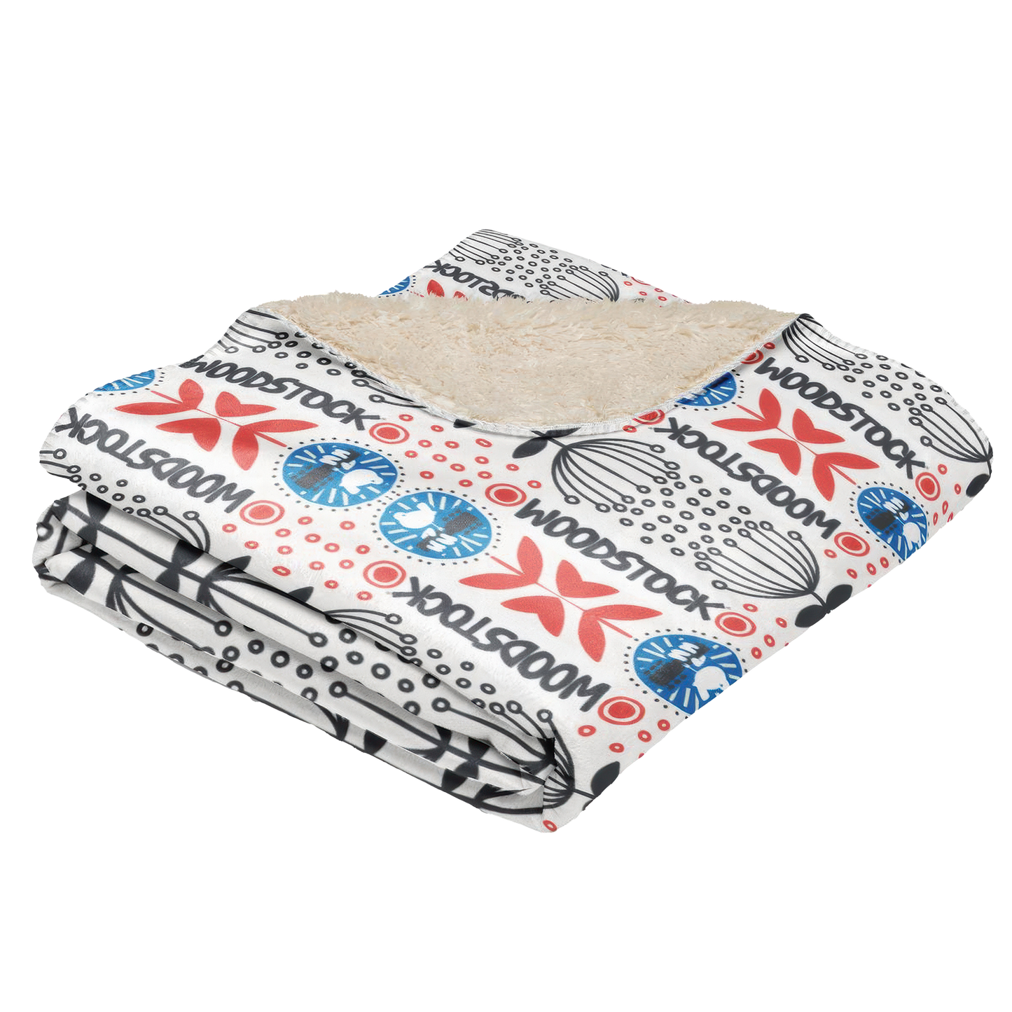 Woodstock Botanical Sherpa Blanket 50" x 60"