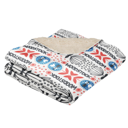 Woodstock Botanical Sherpa Blanket 50" x 60"