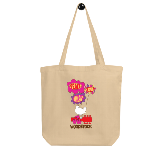 Peace Love Music Woodstock Tote