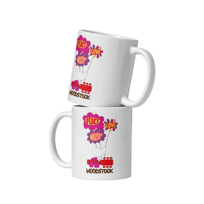 Peace Love Music Woodstock Mug
