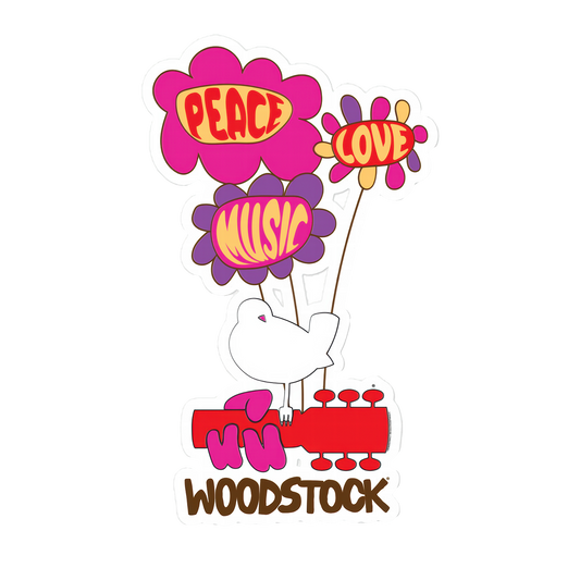 Peace Love Music Woodstock Sticker