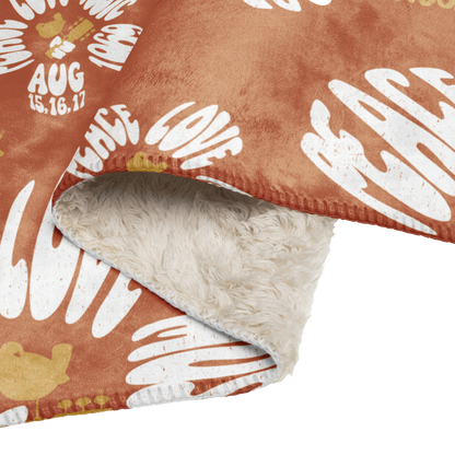 Woodstock Flower Sherpa Blanket