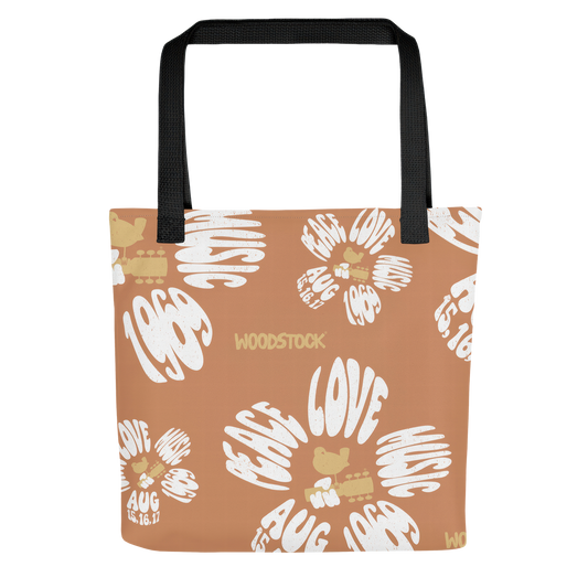 Woodstock Flower Tote Bag