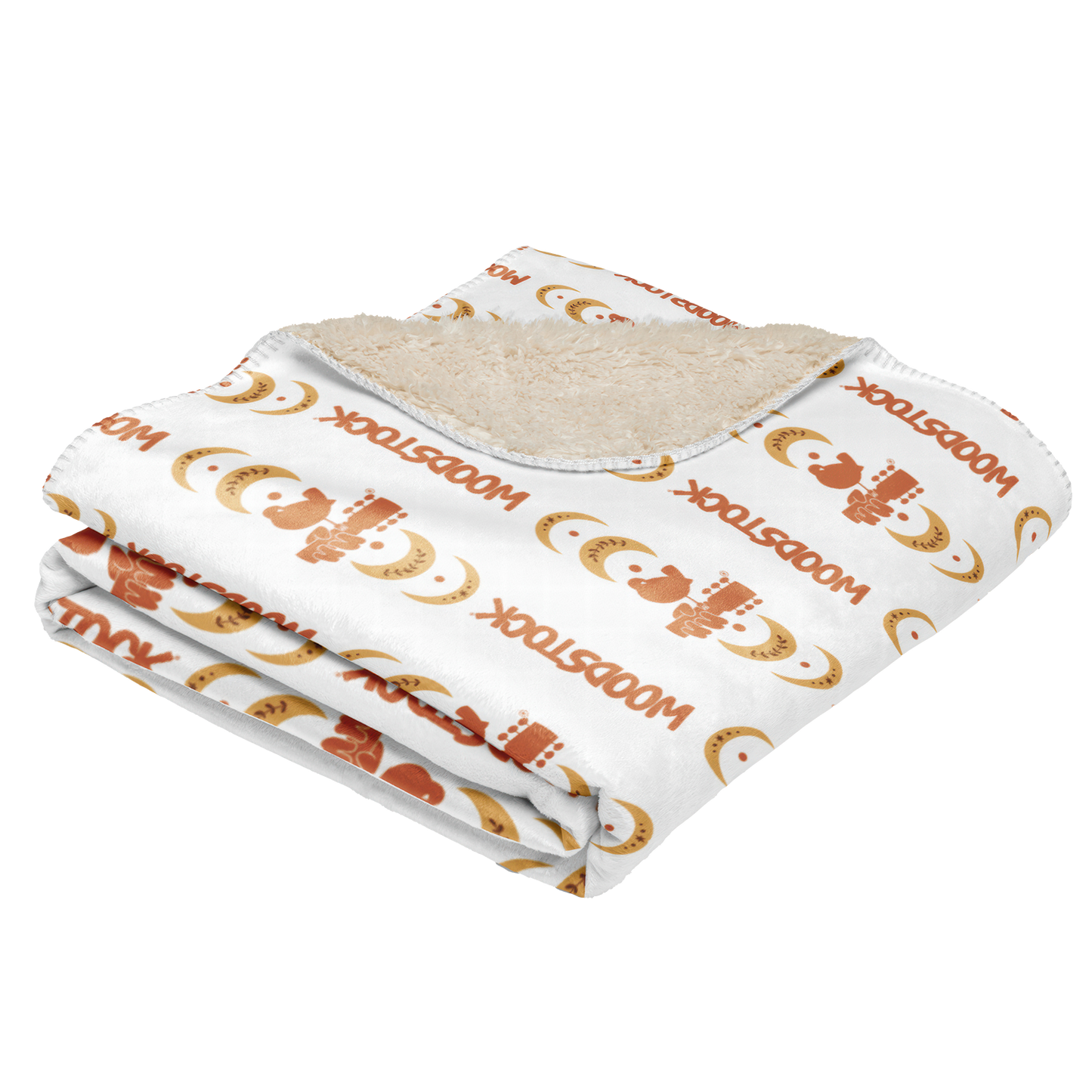 Woodstock Moon Sherpa Blanket