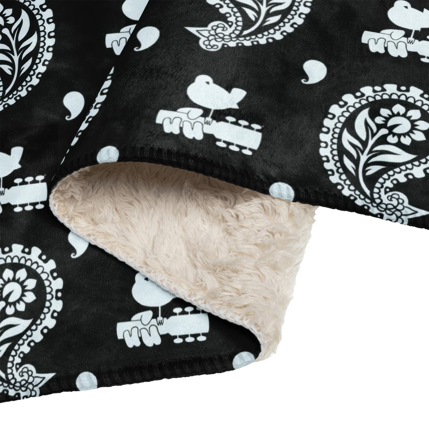 Woodstock Paisley Sherpa Blanket