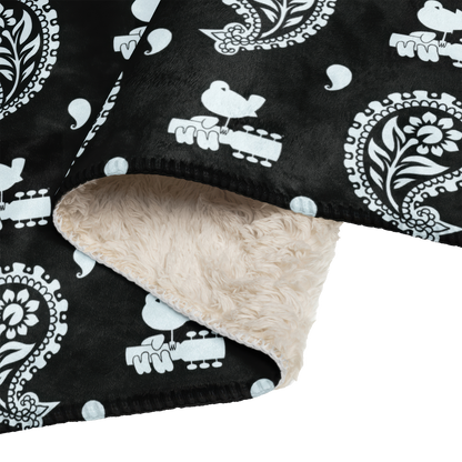 Woodstock Paisley Sherpa Blanket