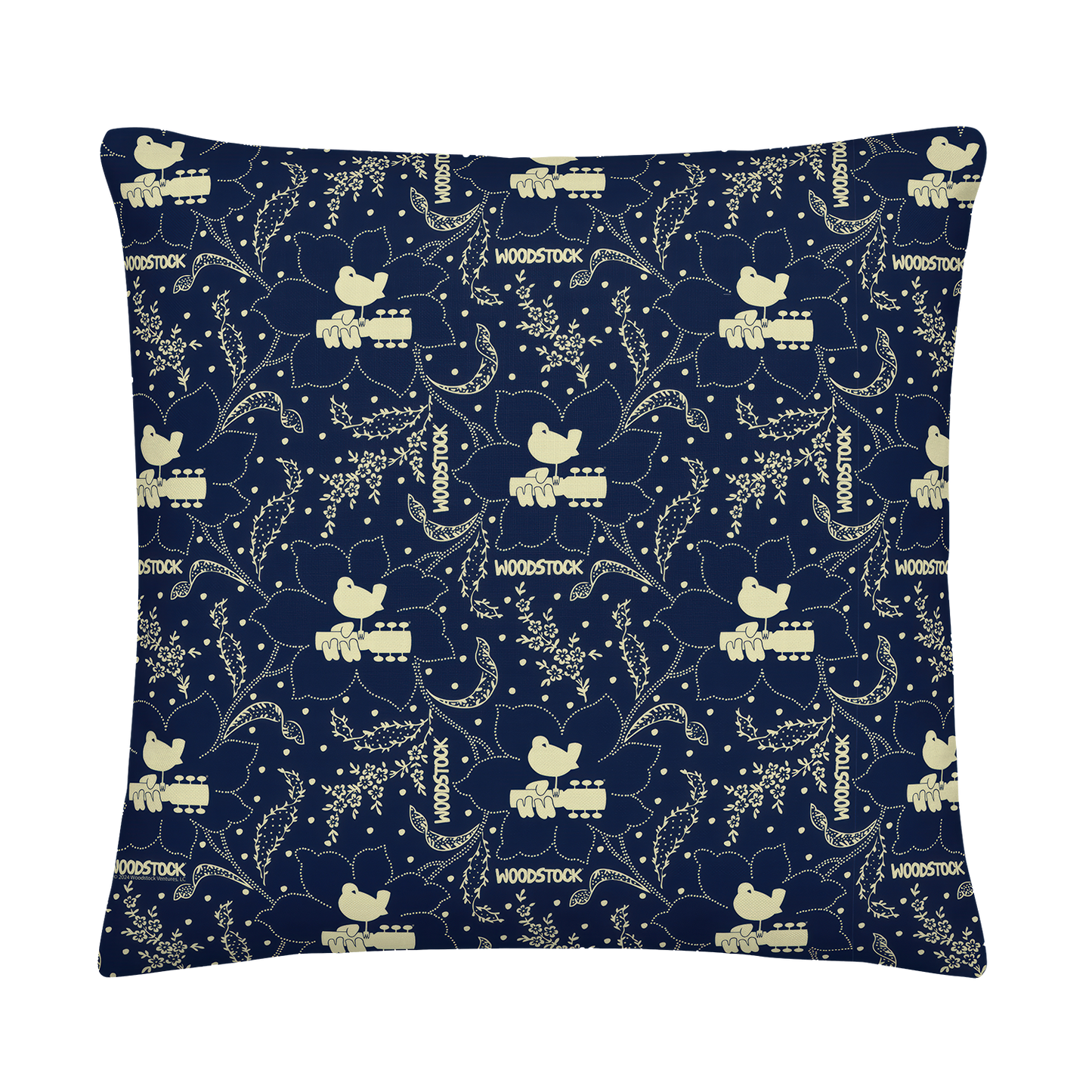Woodstock Winter Flower Pillow