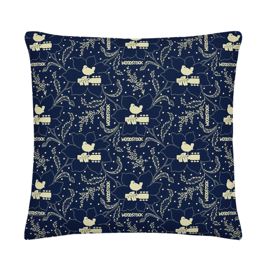 Woodstock Winter Flower Pillow