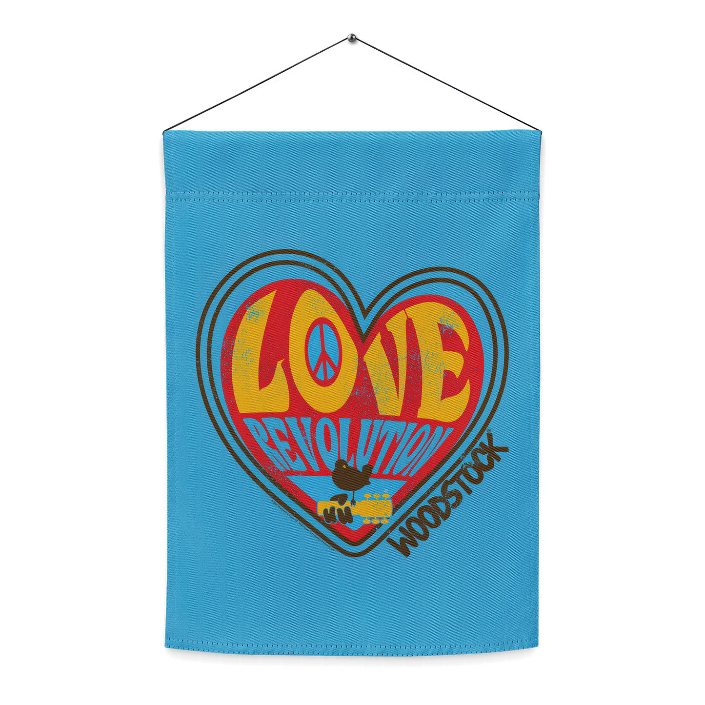 Love Revolution Heart Garden Flag