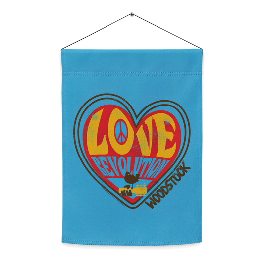 Love Revolution Heart Garden Flag