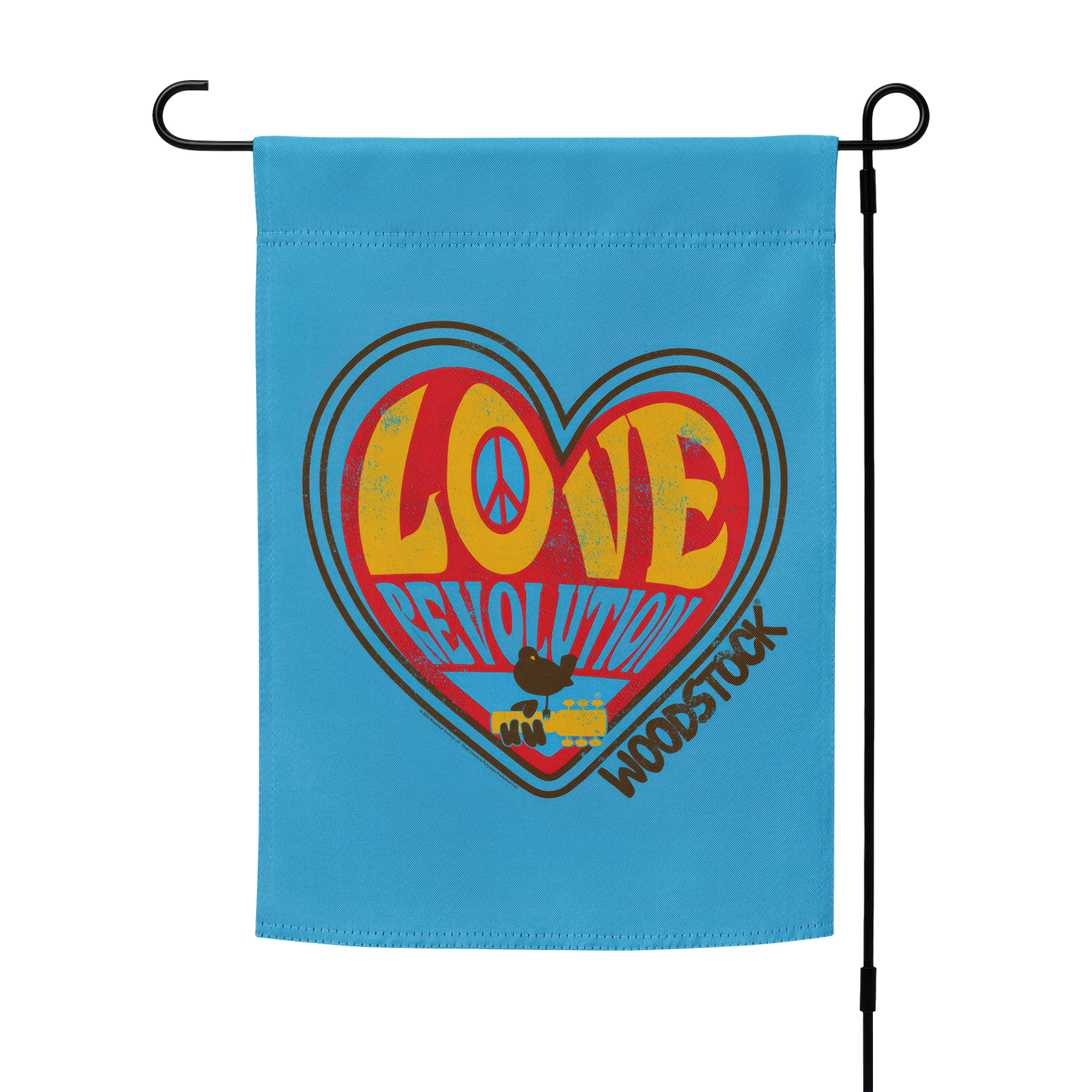 Love Revolution Heart Garden Flag