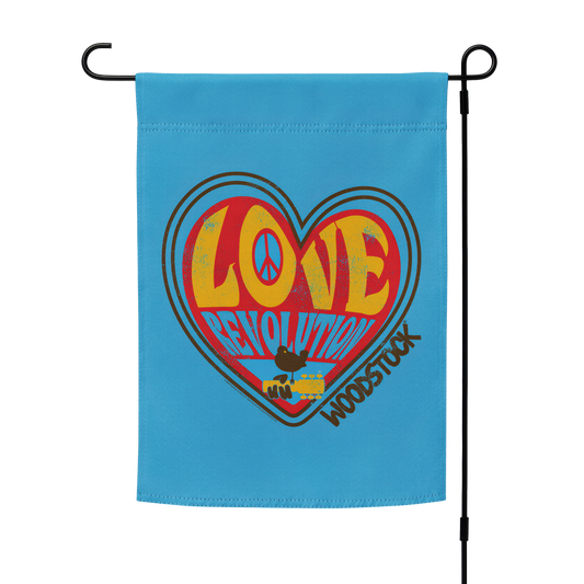 Love Revolution Heart Garden Flag