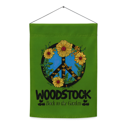 Back to the Garden Peace Sign Garden Flag