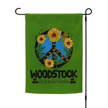 Back to the Garden Peace Sign Garden Flag
