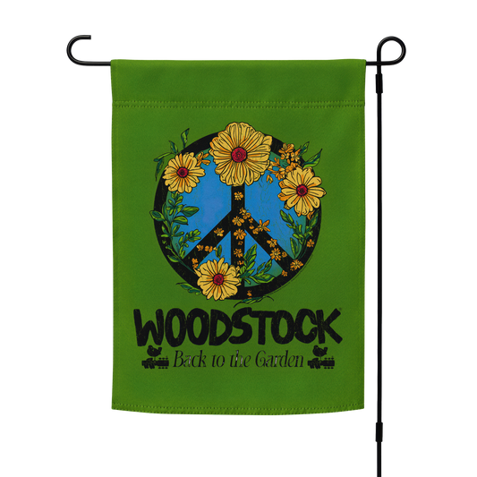 Back to the Garden Peace Sign Garden Flag