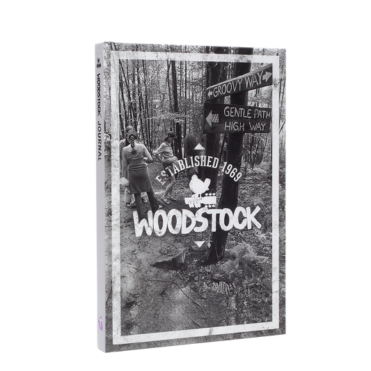 Woodstock Groovy Way Black and White Notebook