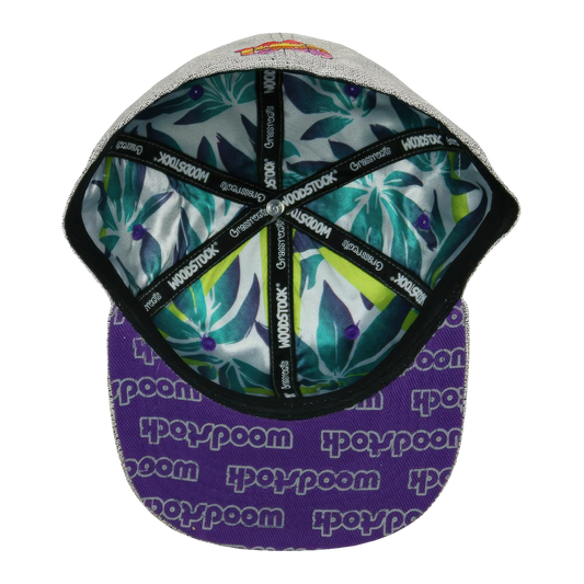 Woodstock Peace Love Grey Fitted Hat