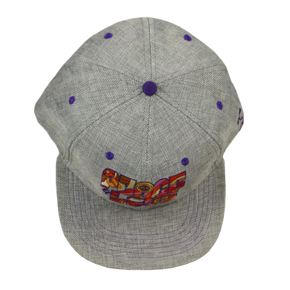 Woodstock Peace Love Grey Fitted Hat