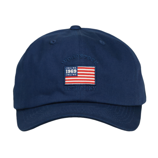 Woodstock Flag Navy Adjustable Hat