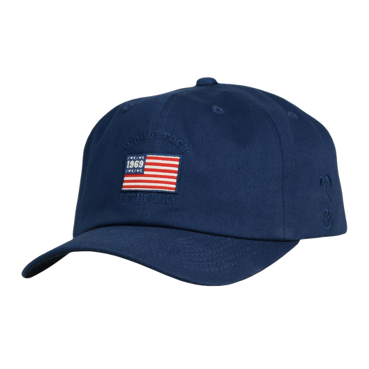 Woodstock Flag Navy Adjustable Hat