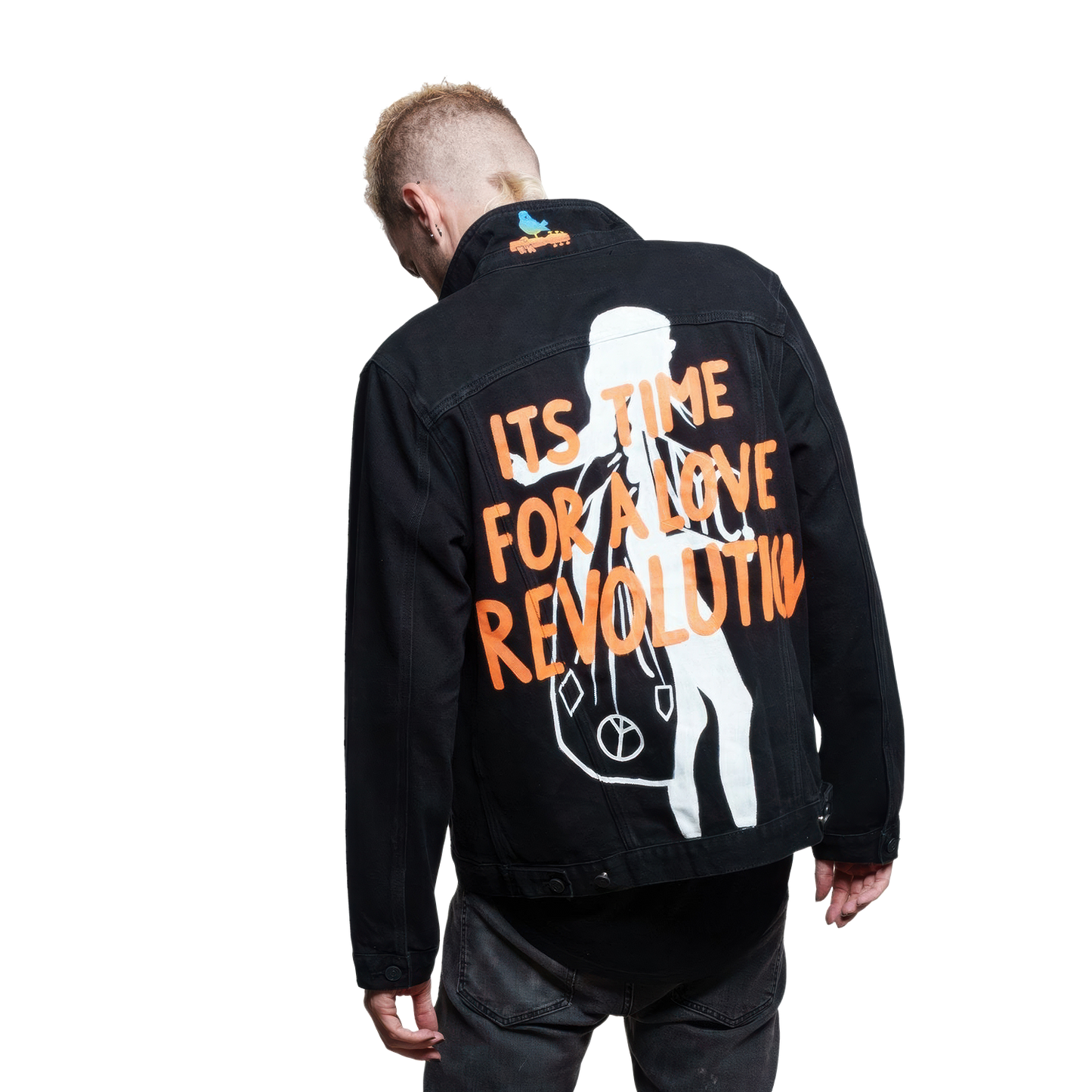 Woodstock Hand Painted Men's Denim Jacket