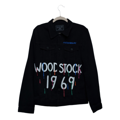 Woodstock Hand Painted Men's Denim Jacket
