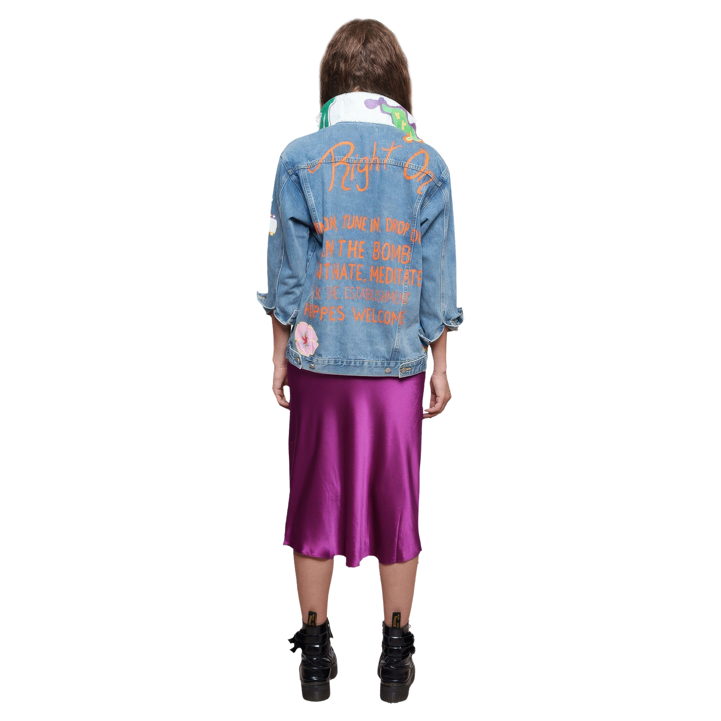 Woodstock Hand Painted Women's Denim Jacket