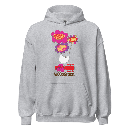 Peace Love Music Woodstock Hoodie