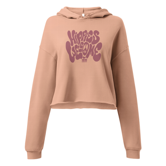 Hippies Welcome Cropped Hoodie