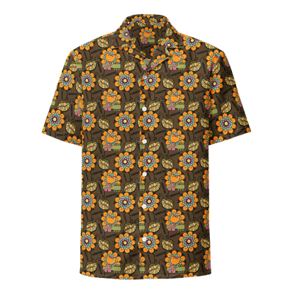 Retro Bloom Button Down