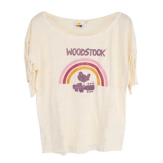 Woodstock Rainbow Ladies Fringed T-shirt