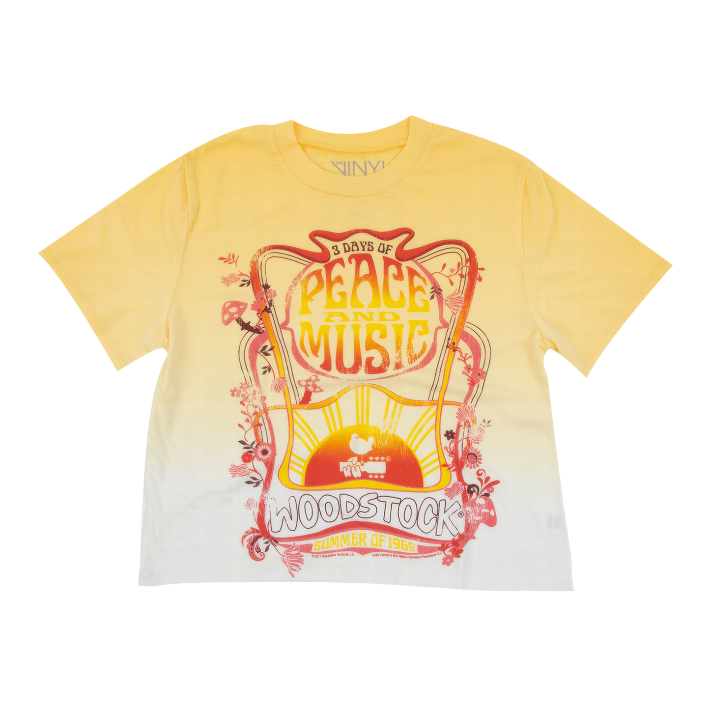 Woodstock 3 Days Yellow Gradient Crop Top