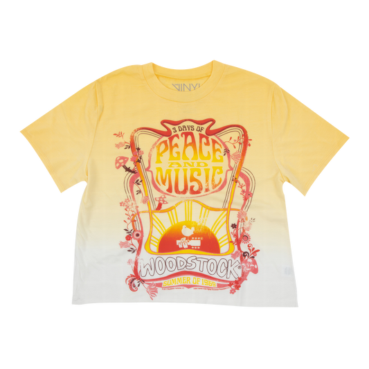 Woodstock 3 Days Yellow Gradient Crop Top