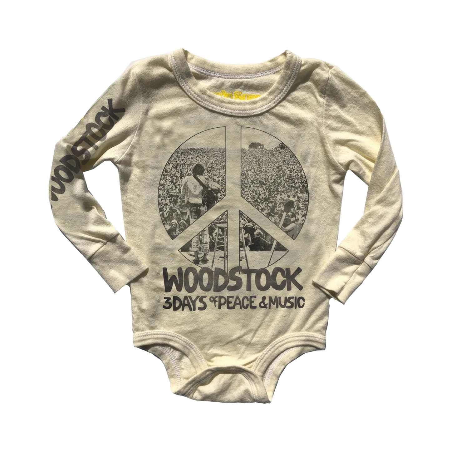 Woodstock Peace Sign Unisex Longsleeve Onesie