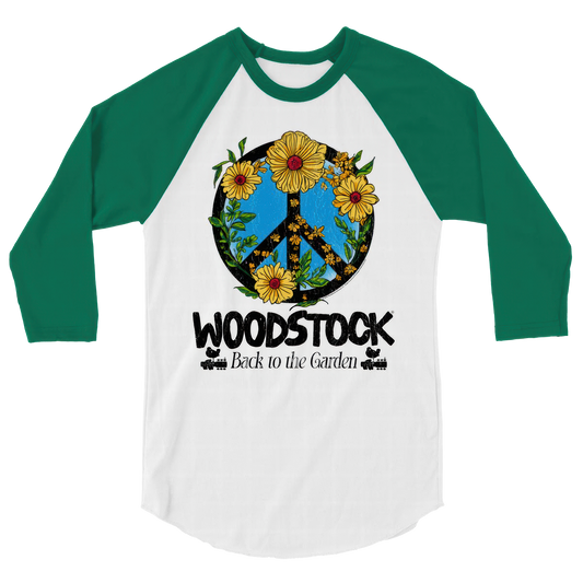 Back to the Garden Peace Sign Baseball Tee