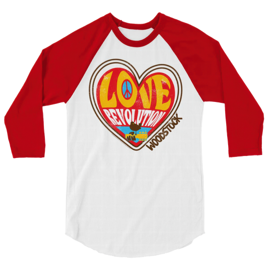 Love Revolution Heart Baseball Tee