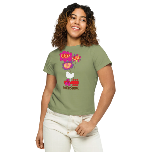 Peace Love Music Woodstock Women's T-Shirt