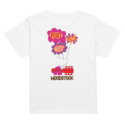 Peace Love Music Woodstock Women's T-Shirt