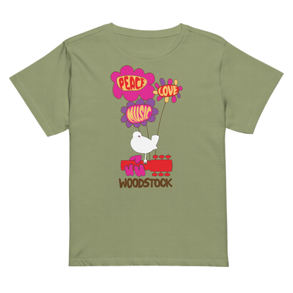 Peace Love Music Woodstock Women's T-Shirt