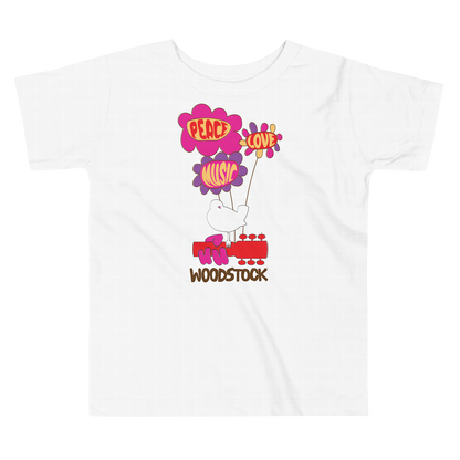 Peace Love Music Woodstock Toddler T-Shirt