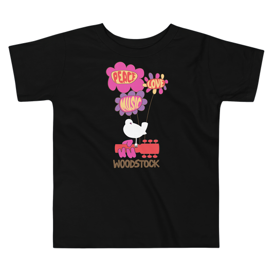 Peace Love Music Woodstock Toddler T-Shirt